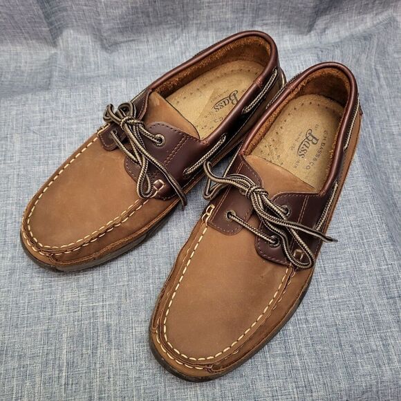 G.H. Bass Lewis Deck Shoe  Docksiders Two-Tone Brown Men's 9M - Picture 4 of 11